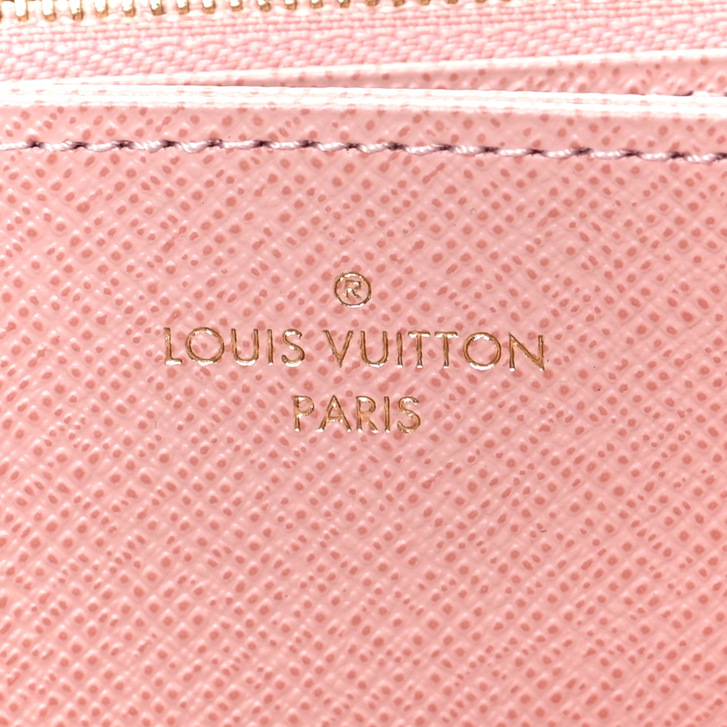 Damier Ebene Zippy Wallet Rose Ballerine