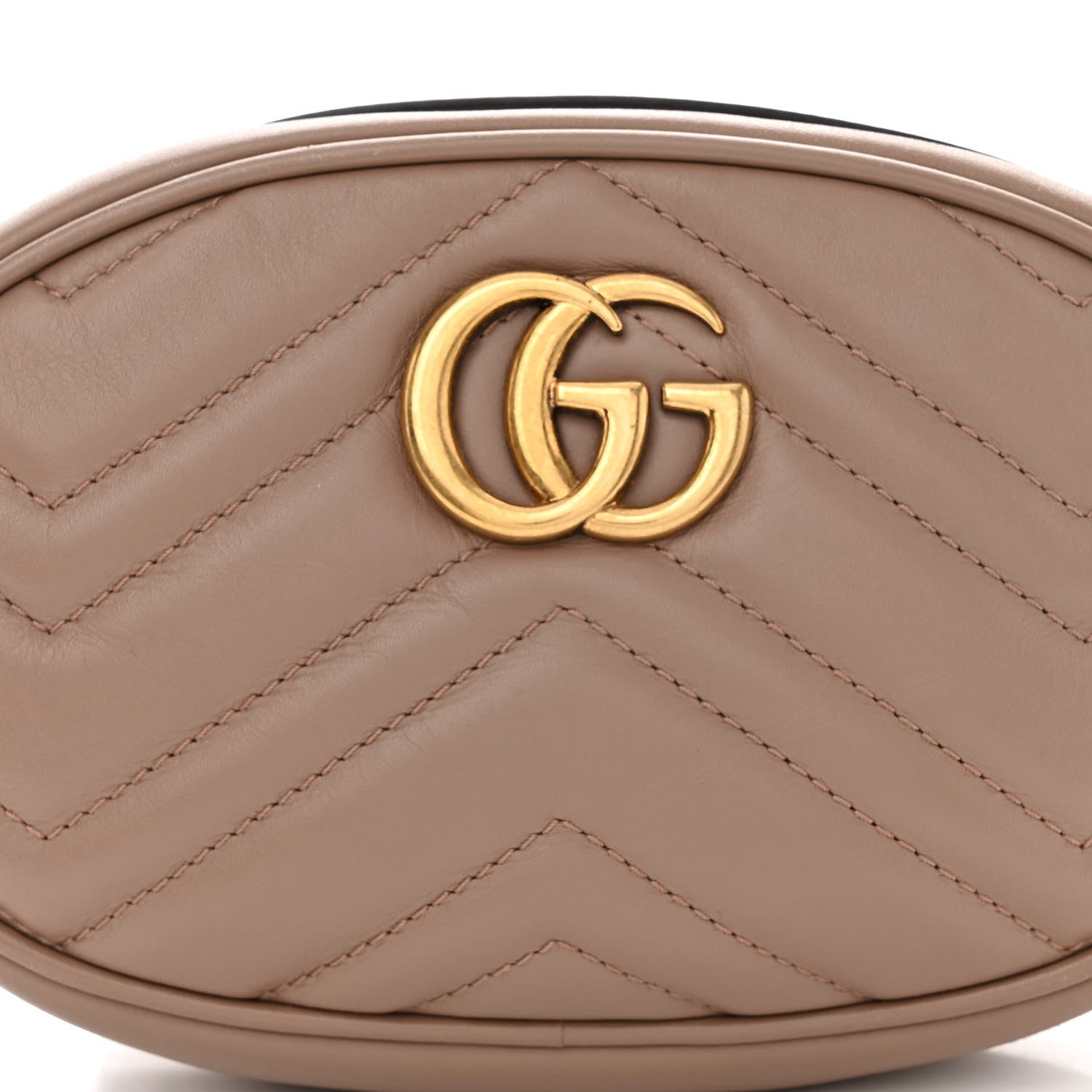 Gucci Calfskin Matelasse GG Marmont Belt Bag 95 38 Porcelain Rose 9 of 13