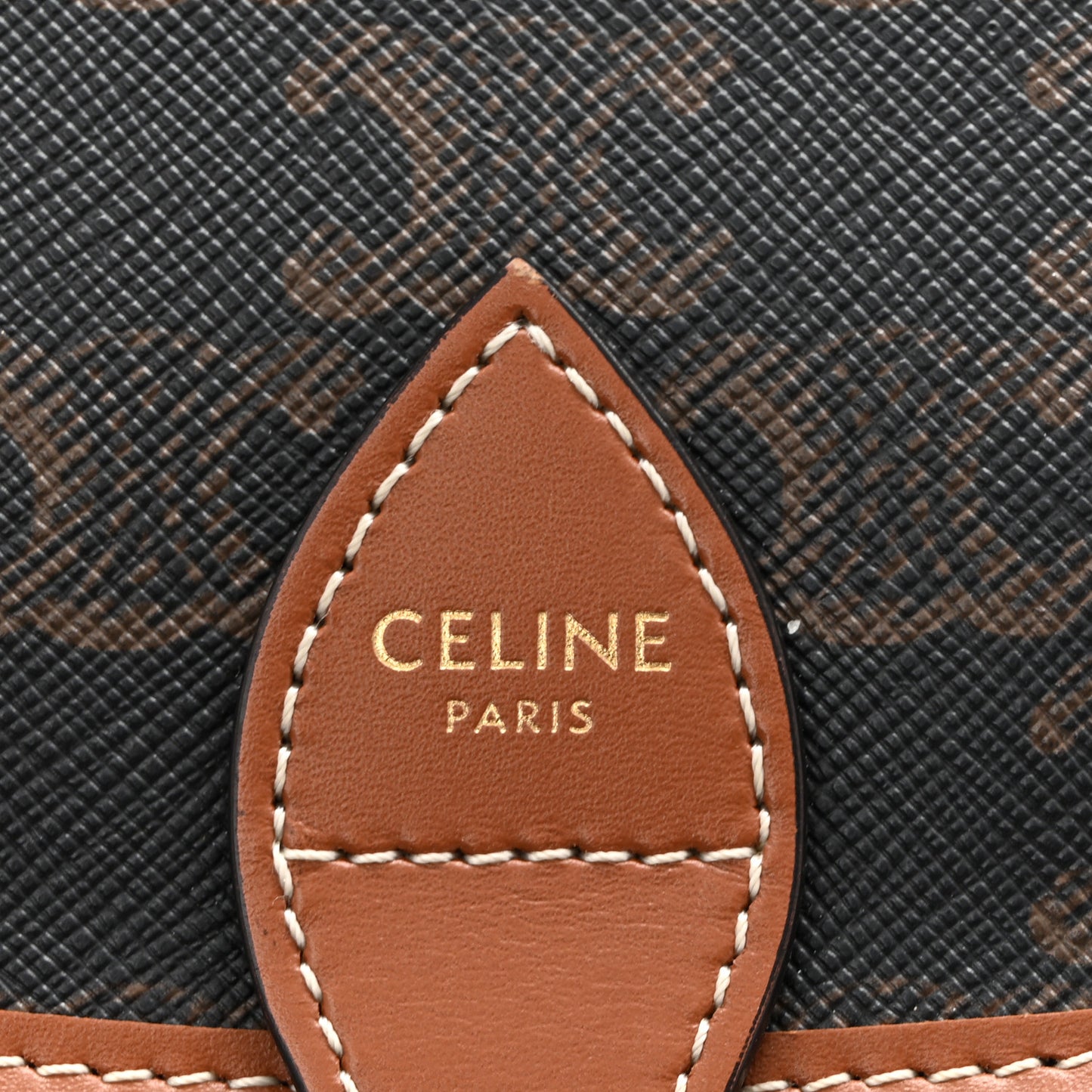 Triomphe Canvas Medium Folco Bag Tan