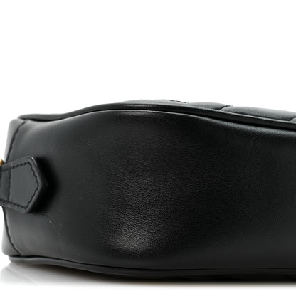 Gucci Calfskin Matelasse Mini GG Marmont Chain Shoulder Bag Black 9 of 11