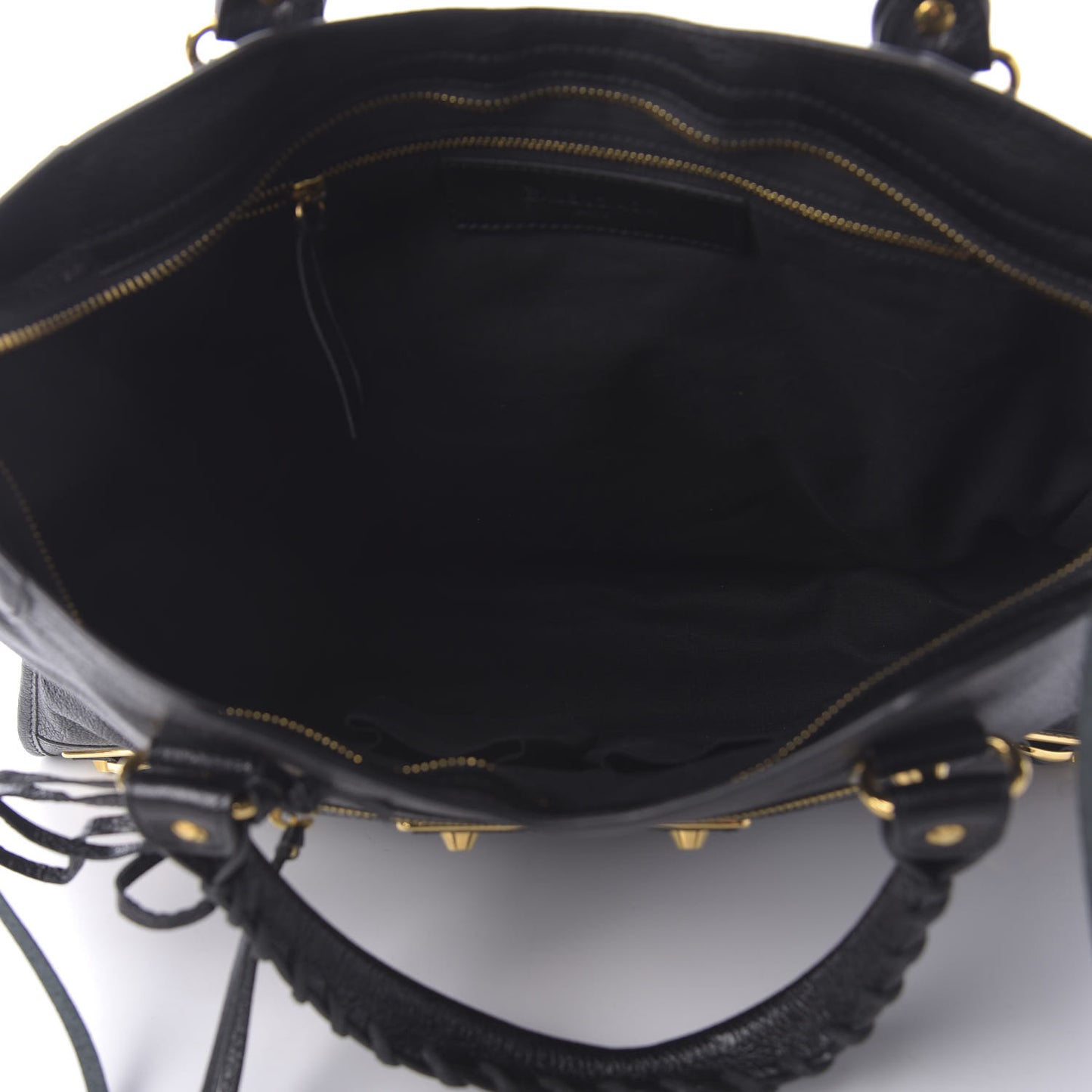 Chevre Gold Metallic Edge Hardware City Black