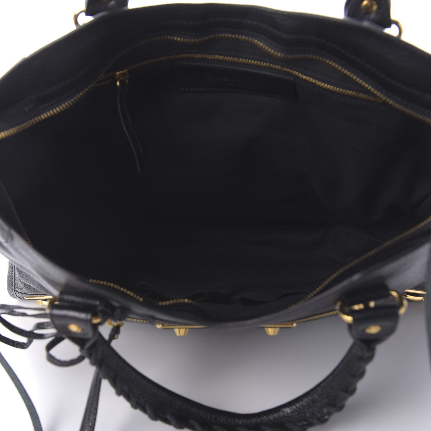 Balenciaga Chevre Gold Metallic Edge Hardware City Black 5 of 10
