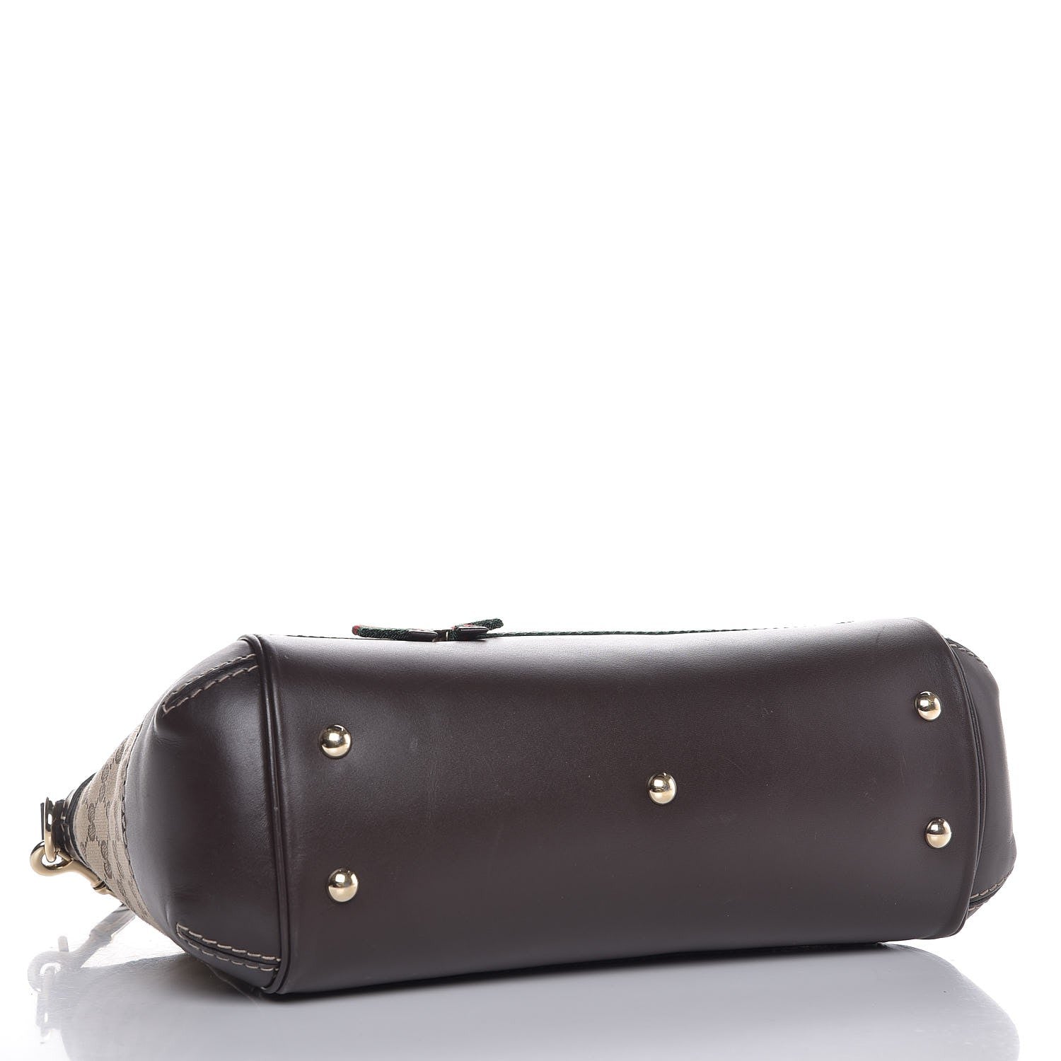 Gucci Monogram Web Mayfair Top Handle Satchel Dark Brown 5 of 9