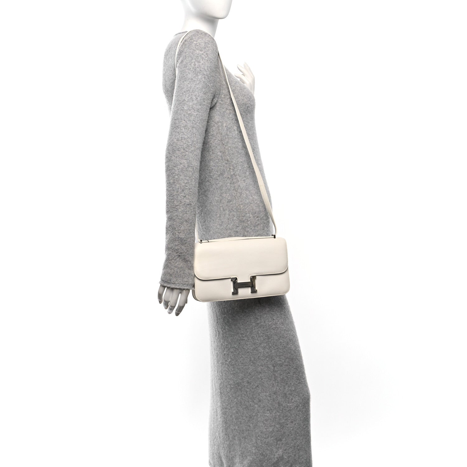 Hermes Evergrain Constance Elan 25 White 2 of 10