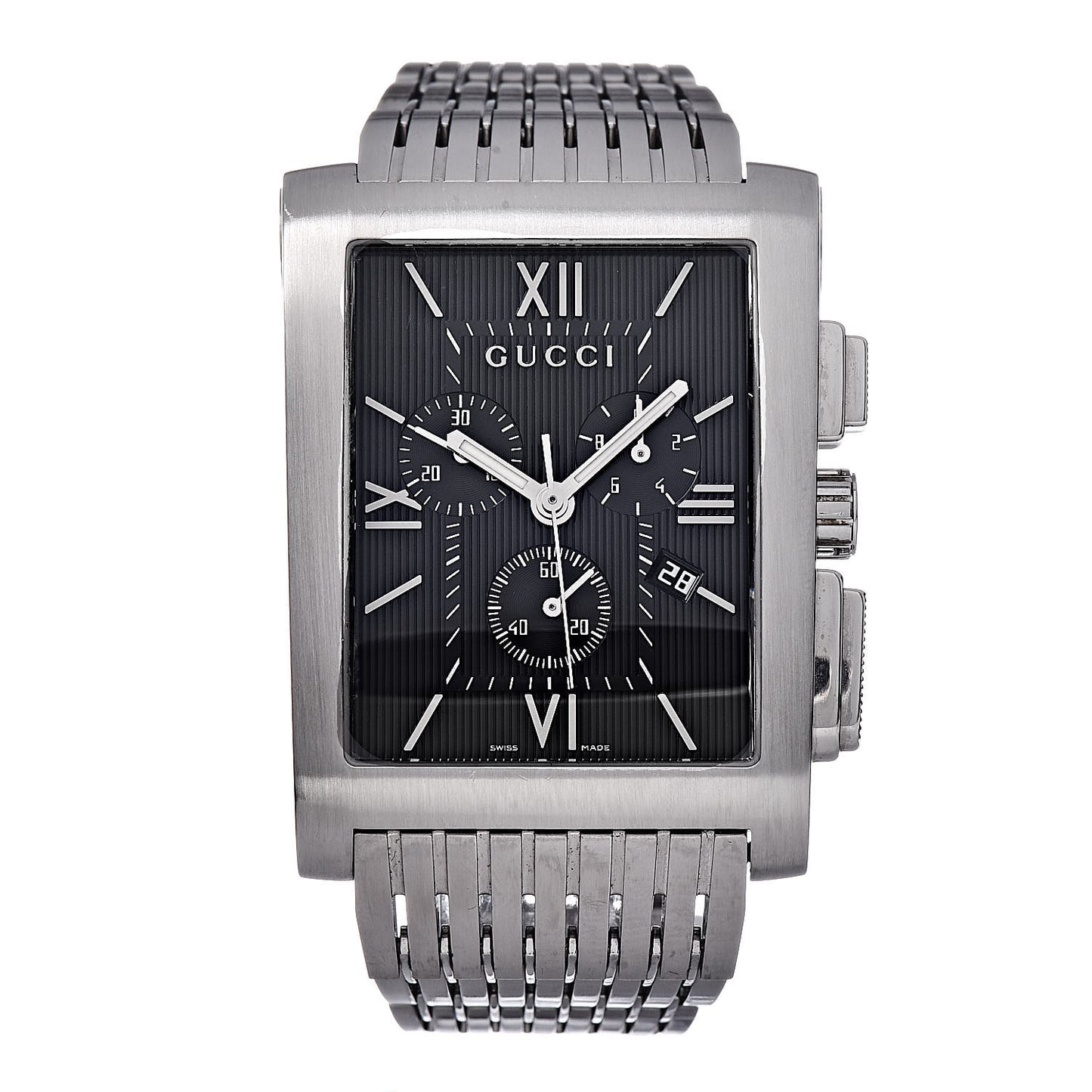 Stainless Steel 34mm 8600M G-Metro Chronograph Quartz Watch Black