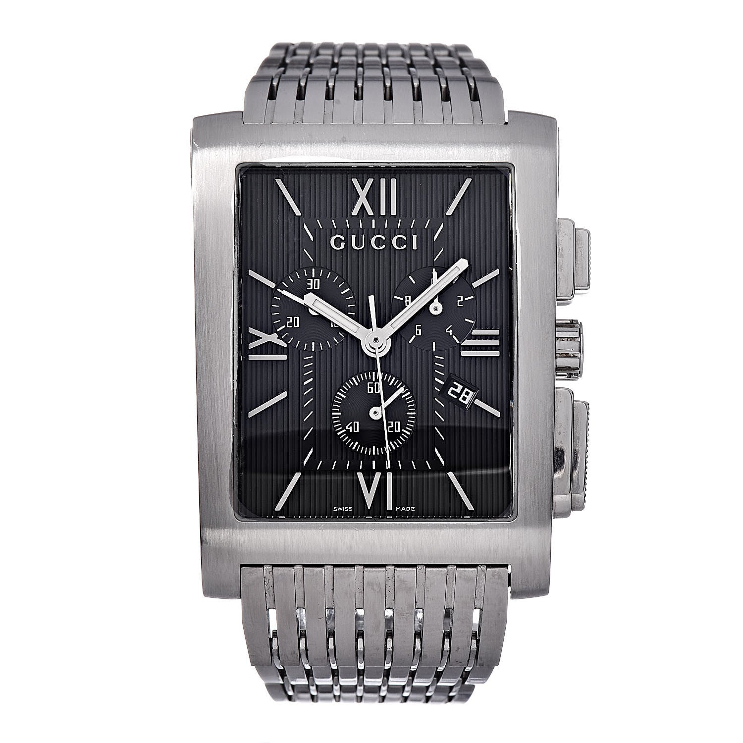 Gucci Stainless Steel 34mm 8600M G-Metro Chronograph Quartz Watch Black 1 of 6