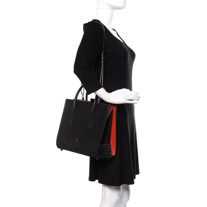Christian Louboutin Calfskin Empire Patent Studded Medium Paloma Black 2 of 11