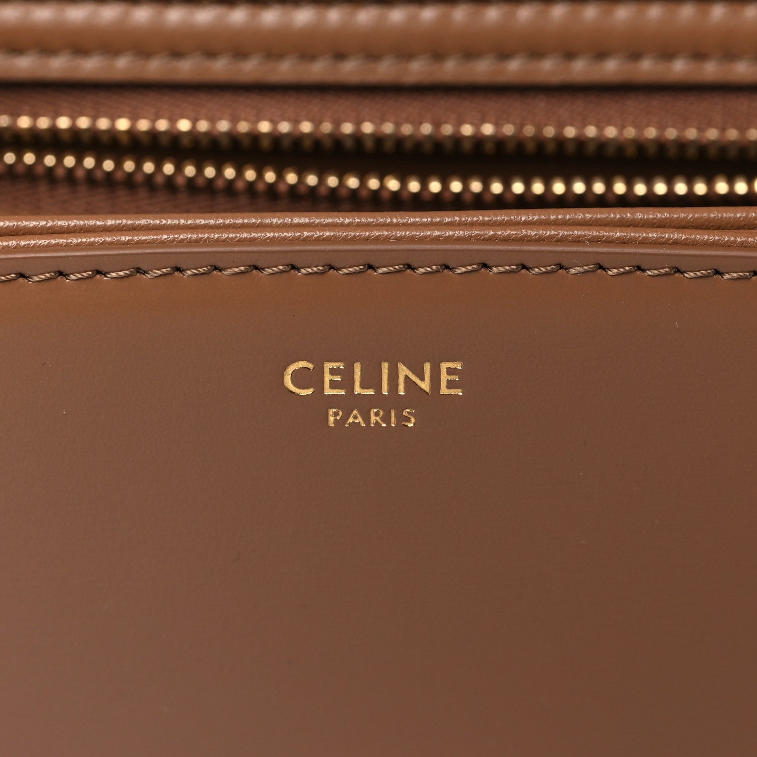 Celine Shiny Calfskin Teen Triomphe Bronze 6 of 9