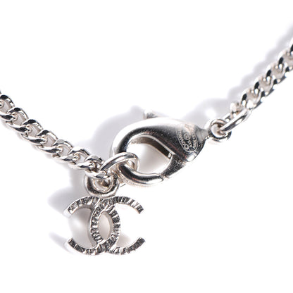 Chanel Crystal Baguette CC Necklace Blue 3 of 4