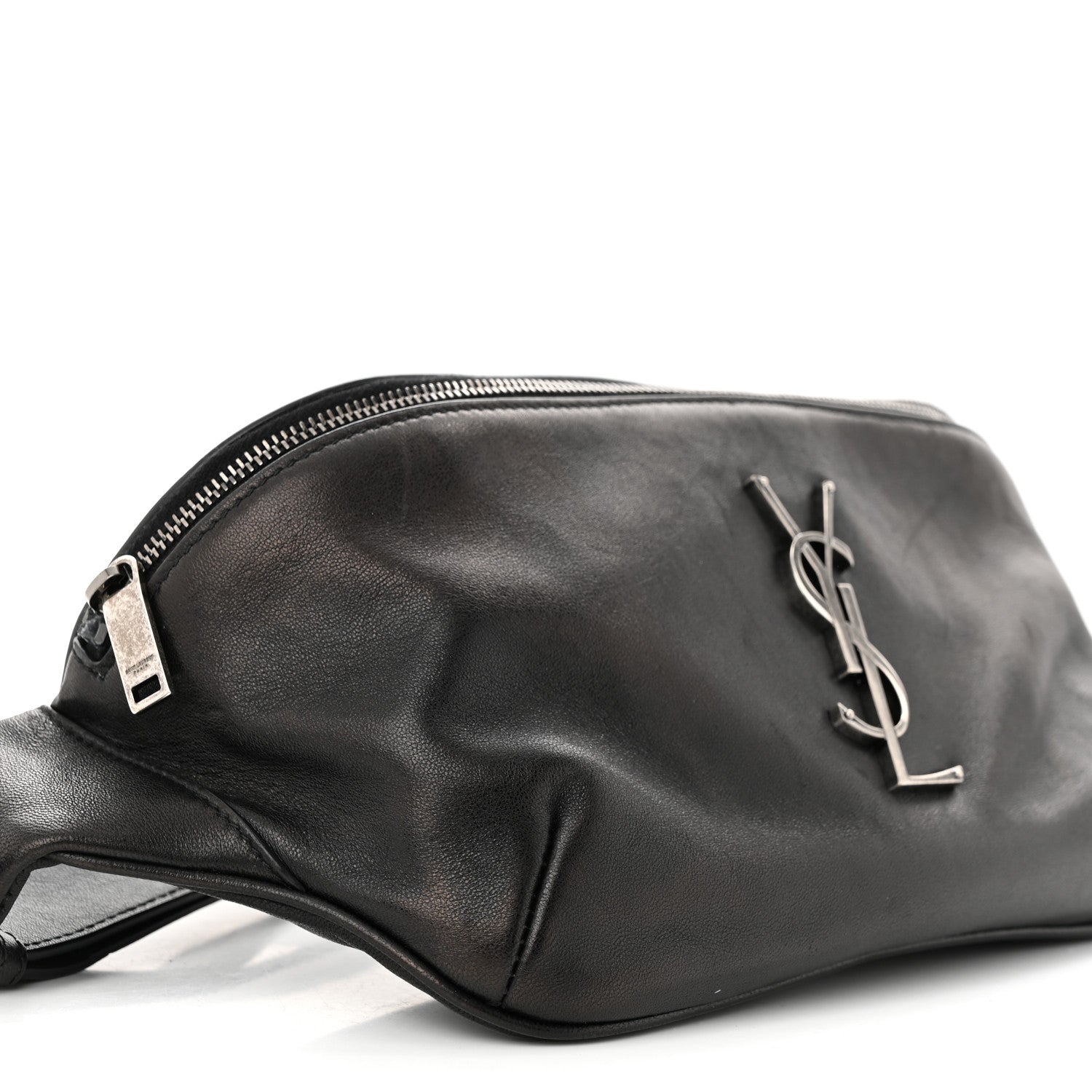 Saint Laurent Calfskin Monogram Belt Bag Black 9 of 11