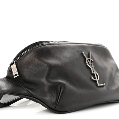 Saint Laurent Calfskin Monogram Belt Bag Black 9 of 11