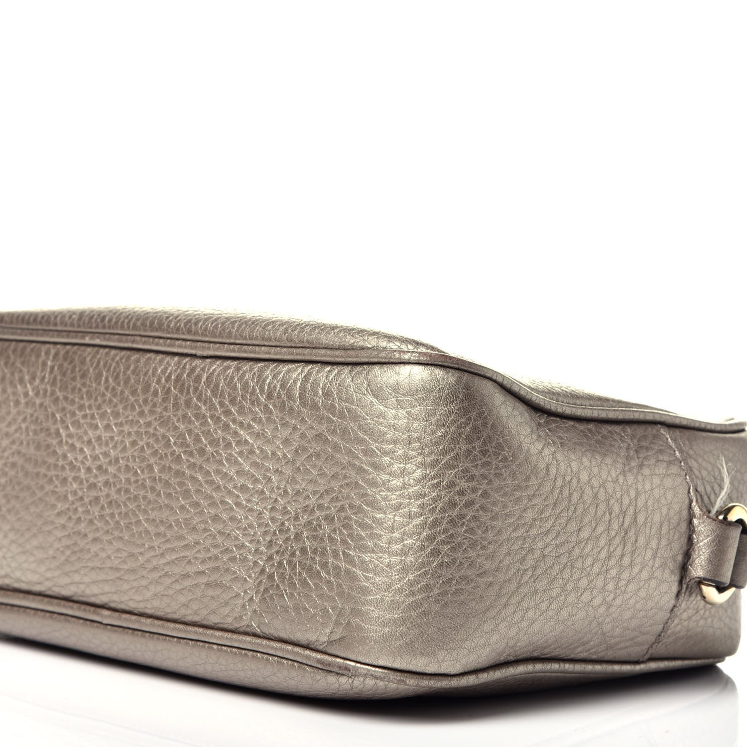 Gucci Metallic Pebbled Calfskin Small Soho Disco Bag Golden Beige 9 of 9