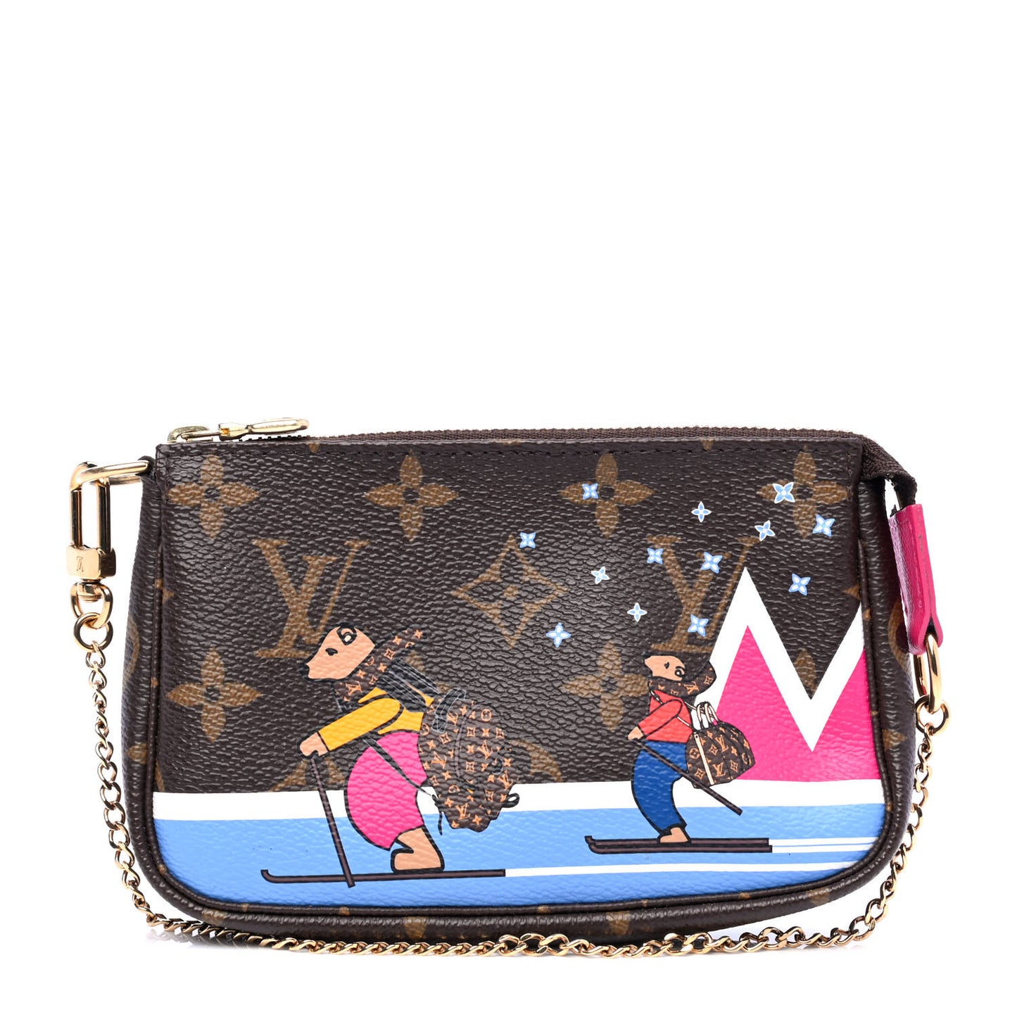 Monogram 2018 Christmas Animation Mini Bears Pochette Accessories