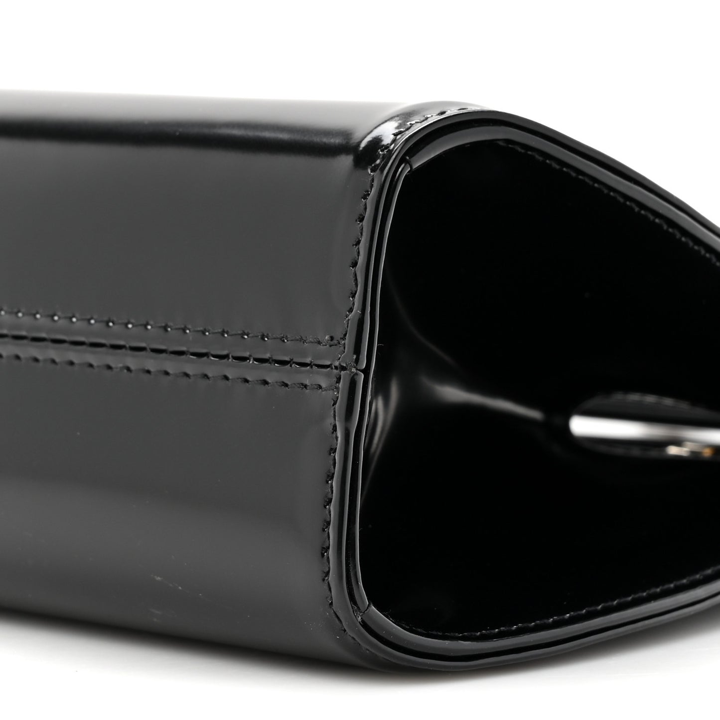 Brushed Calfskin Mini Wanda Top Handle Bag Black