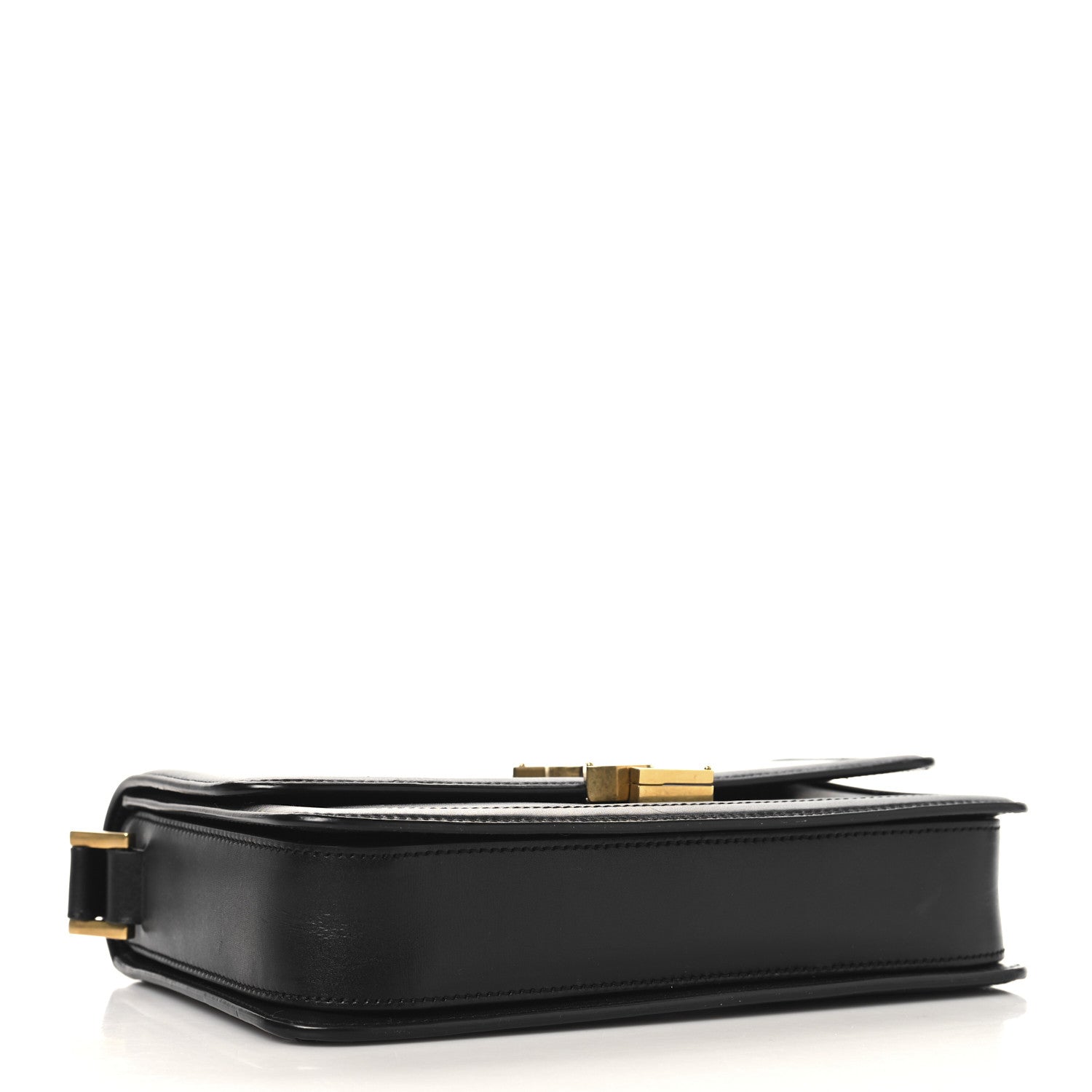 Saint Laurent Box Calfskin Monogram Medium Solferino Satchel Black 4 of 11