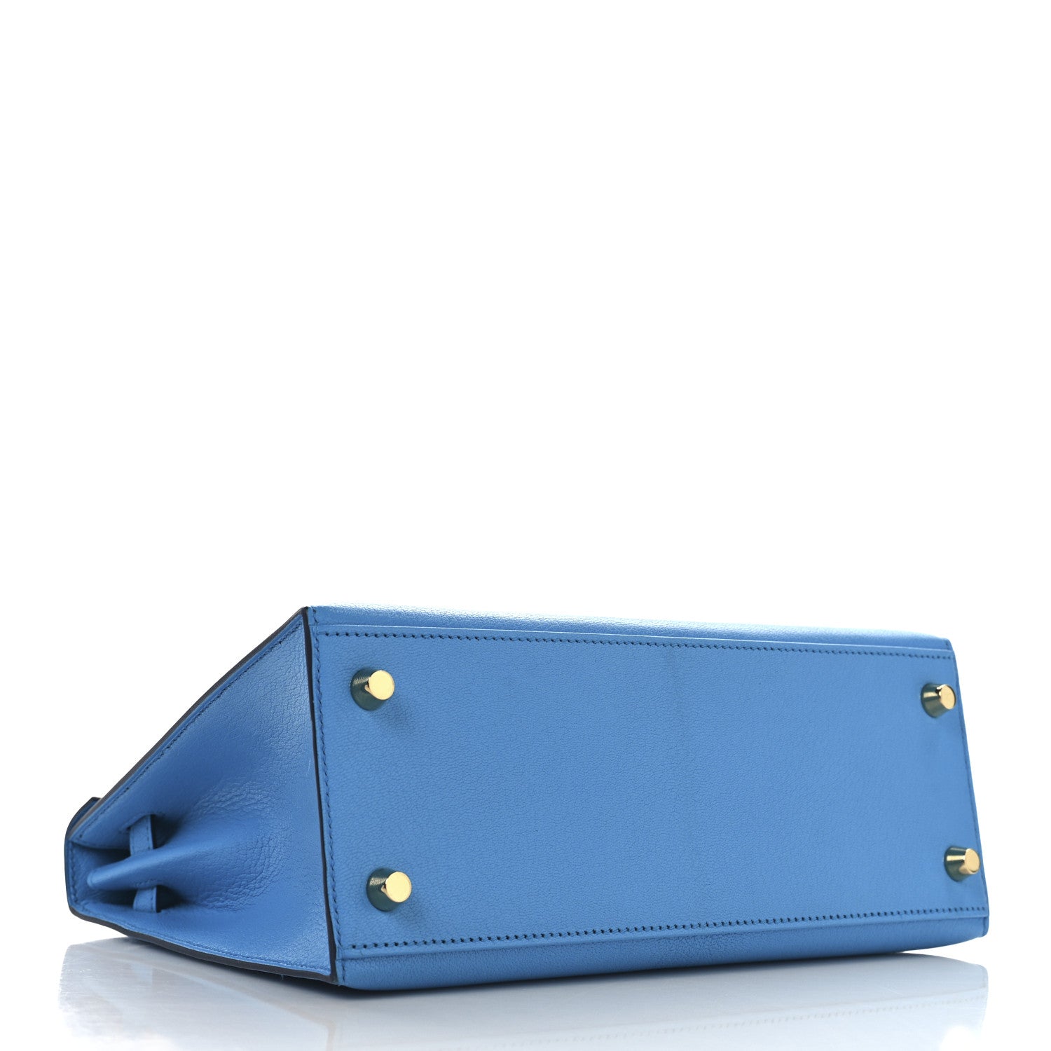 Hermes Chevre Chandra Kelly Sellier 25 Bleu Frida 4 of 13