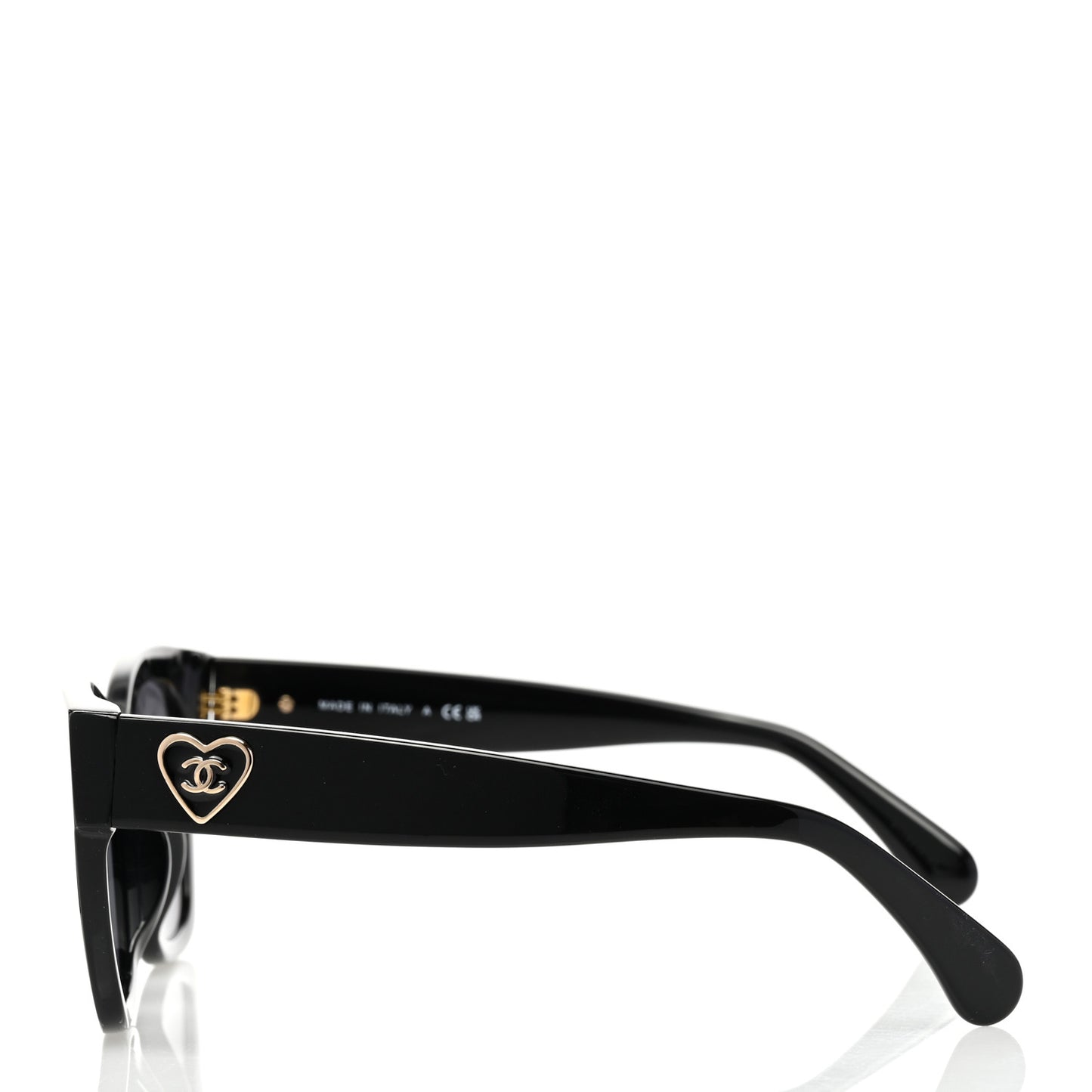 Acetate Square CC Heart Sunglasses 5478 Black