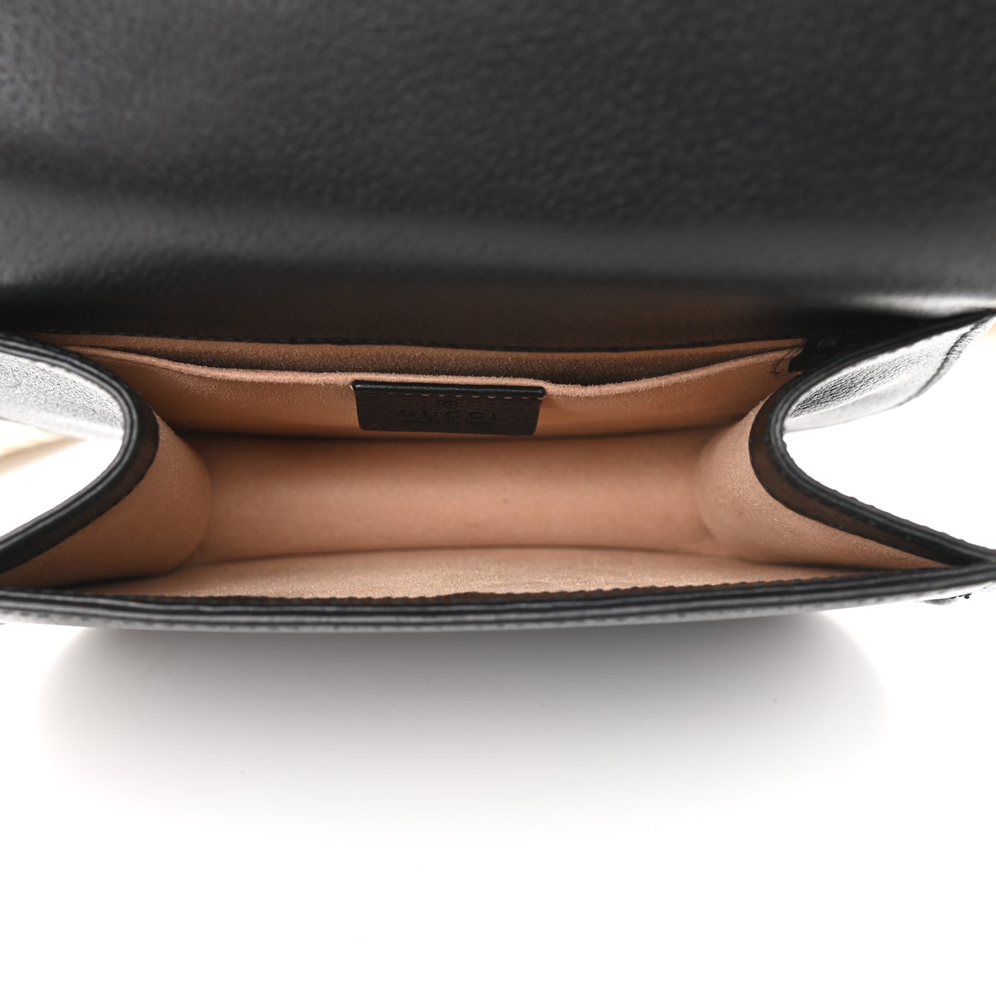 Calfskin Web Crystal Butterfly Stripe Small Totem Shoulder Bag Black