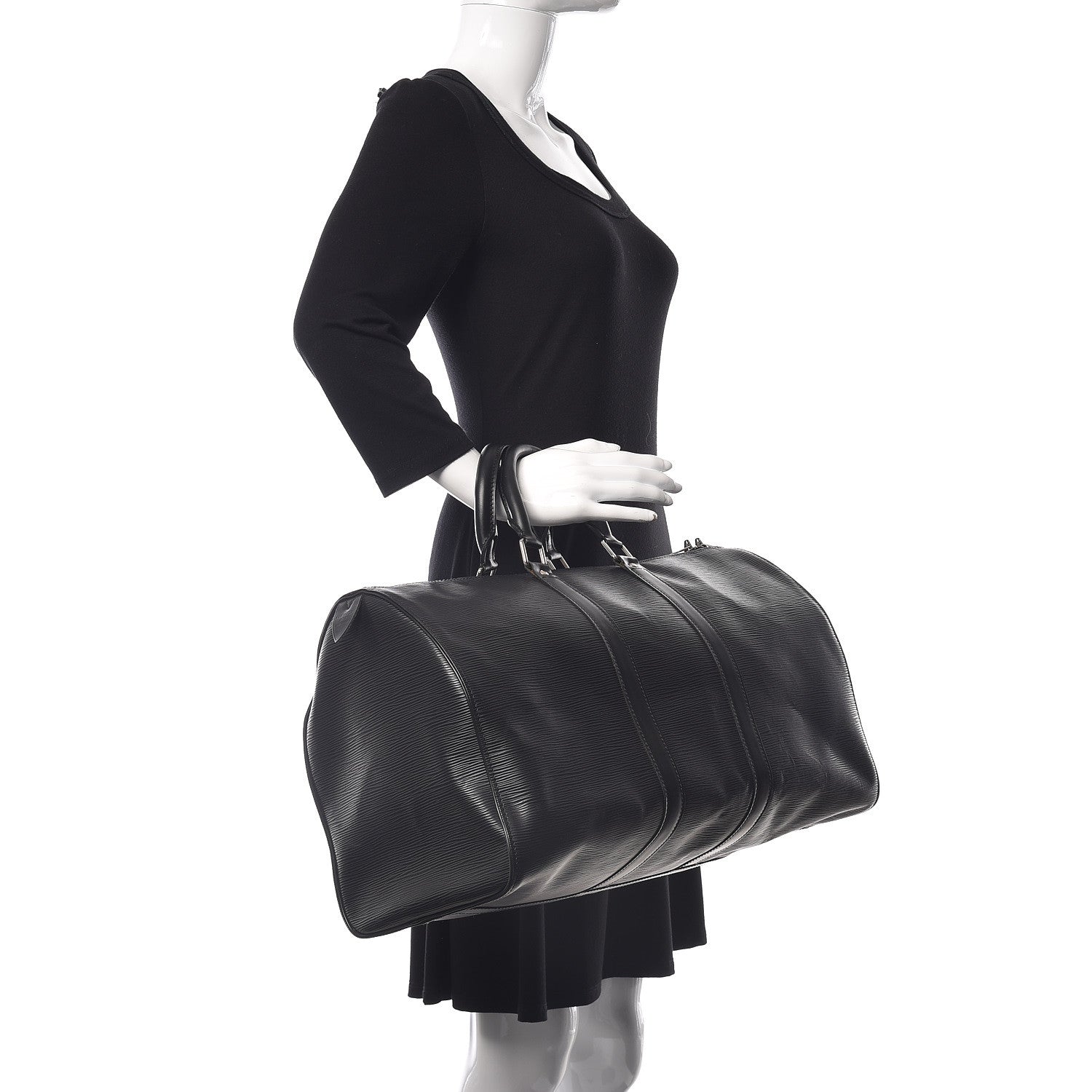 Louis Vuitton Epi Keepall 45 Black 2 of 12