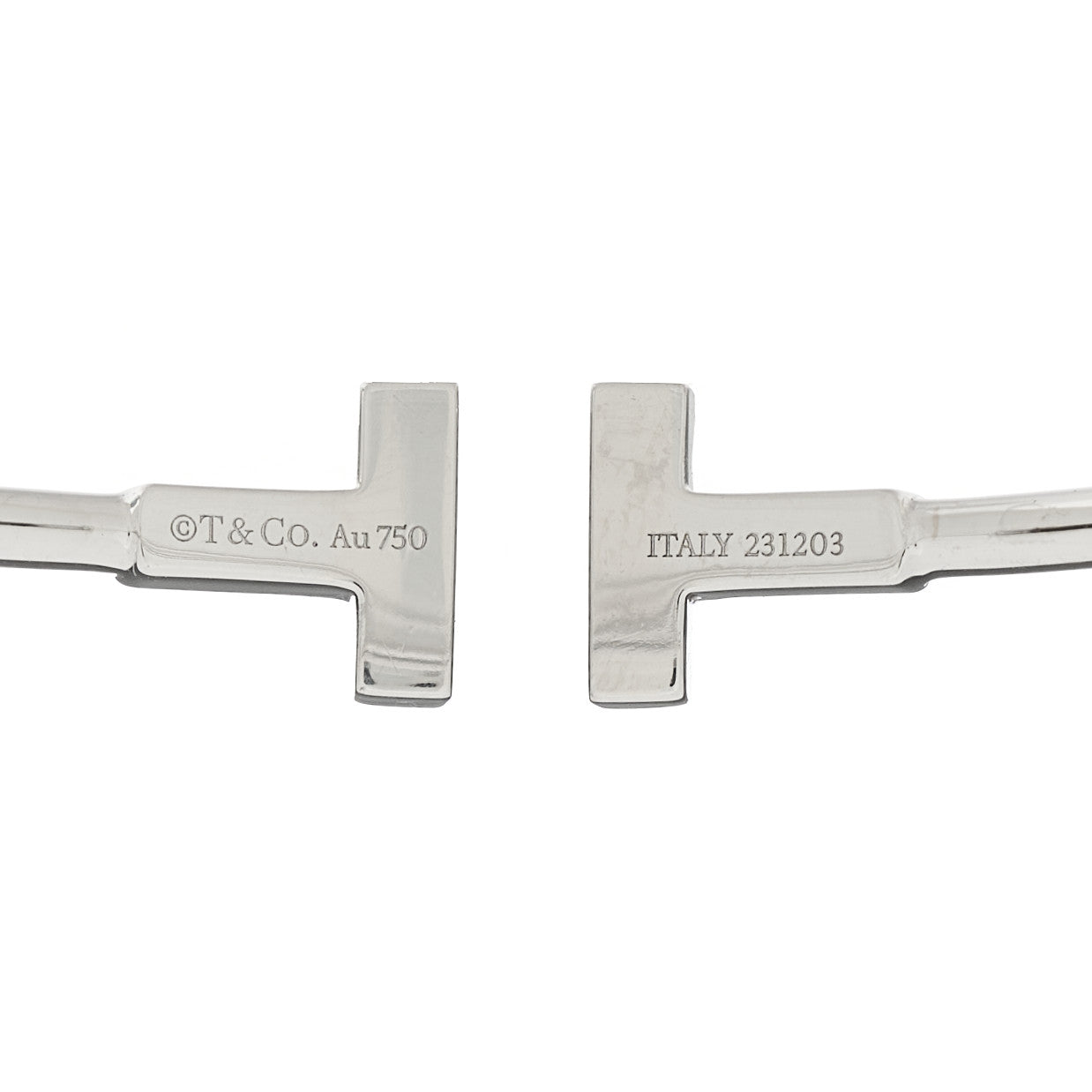 Tiffany 18K White Gold T Wire Bracelet 3 of 4