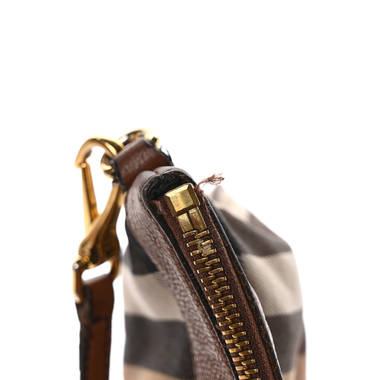Burberry House Check Derby Peyton Crossbody Clutch Bag Tan 13 of 13