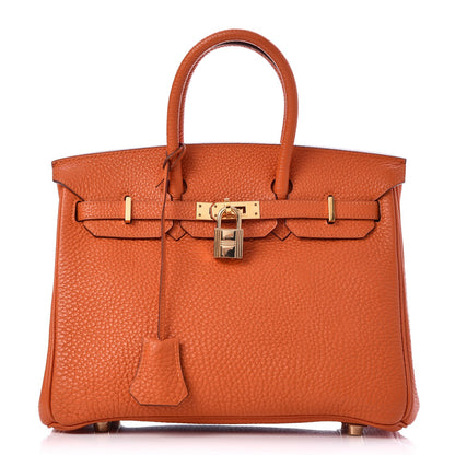 Hermes Togo Birkin 25 Orange 1 of 33