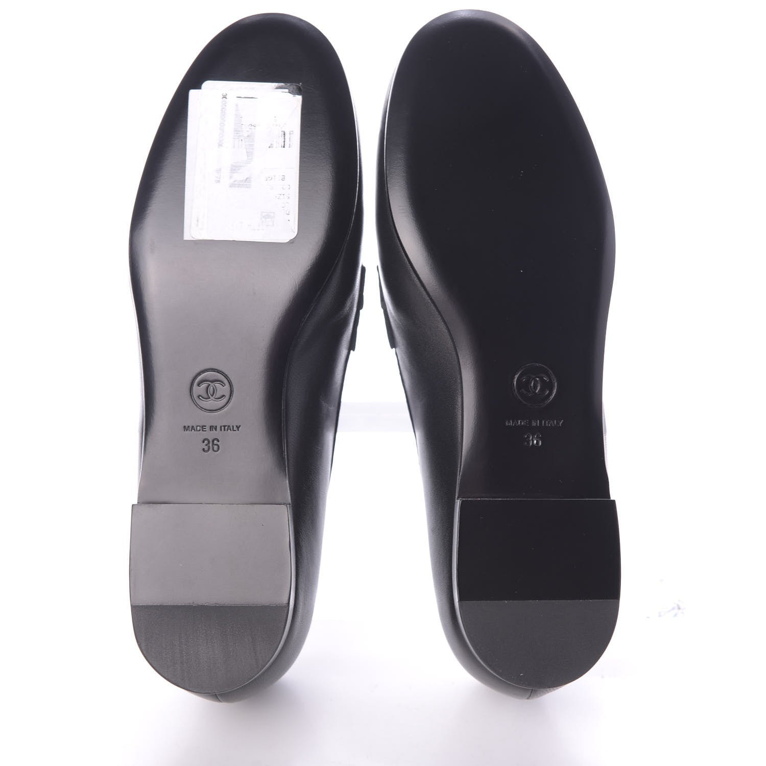 Chanel Lambskin CC Loafers 36 Black 5 of 9