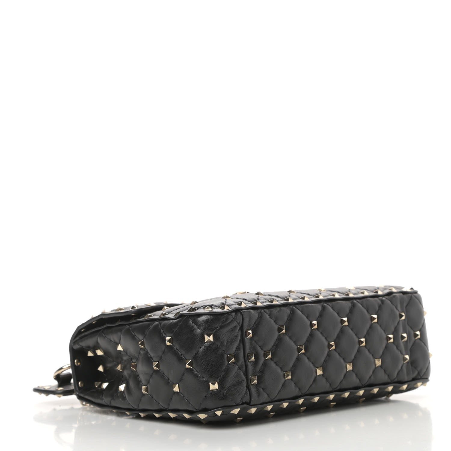 Valentino Garavani Lambskin Medium Rockstud Spike Shoulder Bag Black 4 of 11