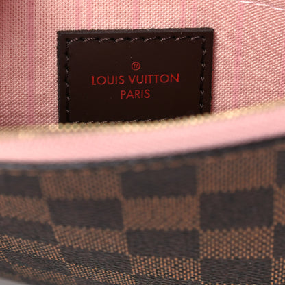 Louis Vuitton Damier Ebene Neverfull MM GM Pochette Rose Ballerine 6 of 10