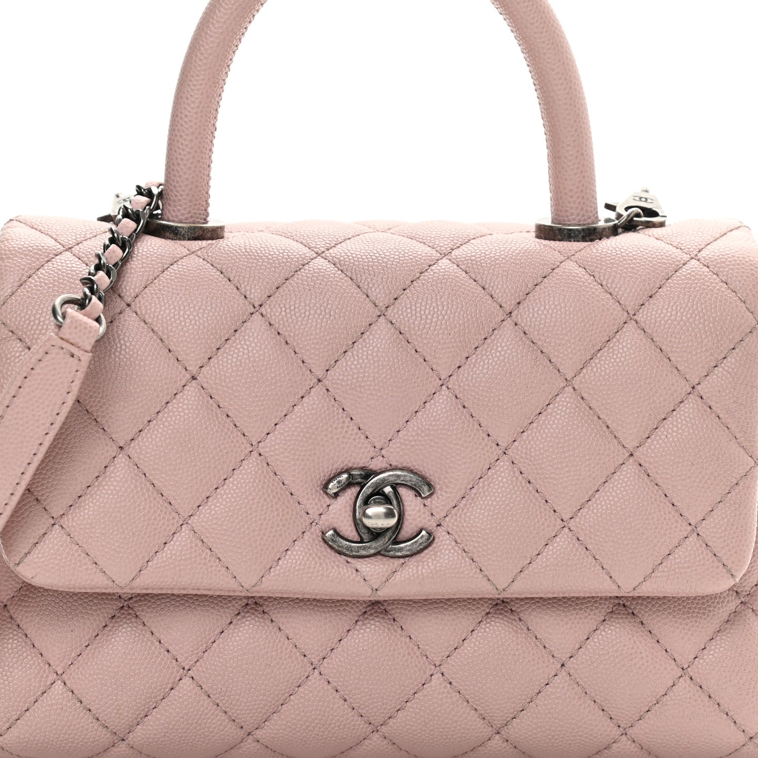Chanel Caviar Quilted Mini Coco Handle Flap Light Pink 7 of 11