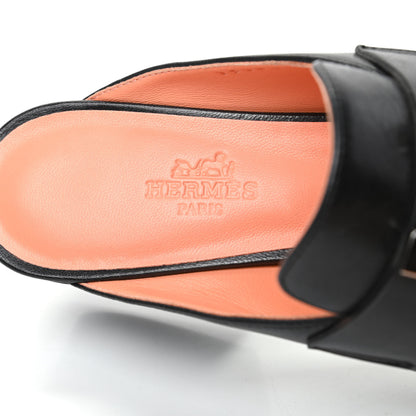 Hermes Goatskin Tuileries Mules 36 Black 7 of 8