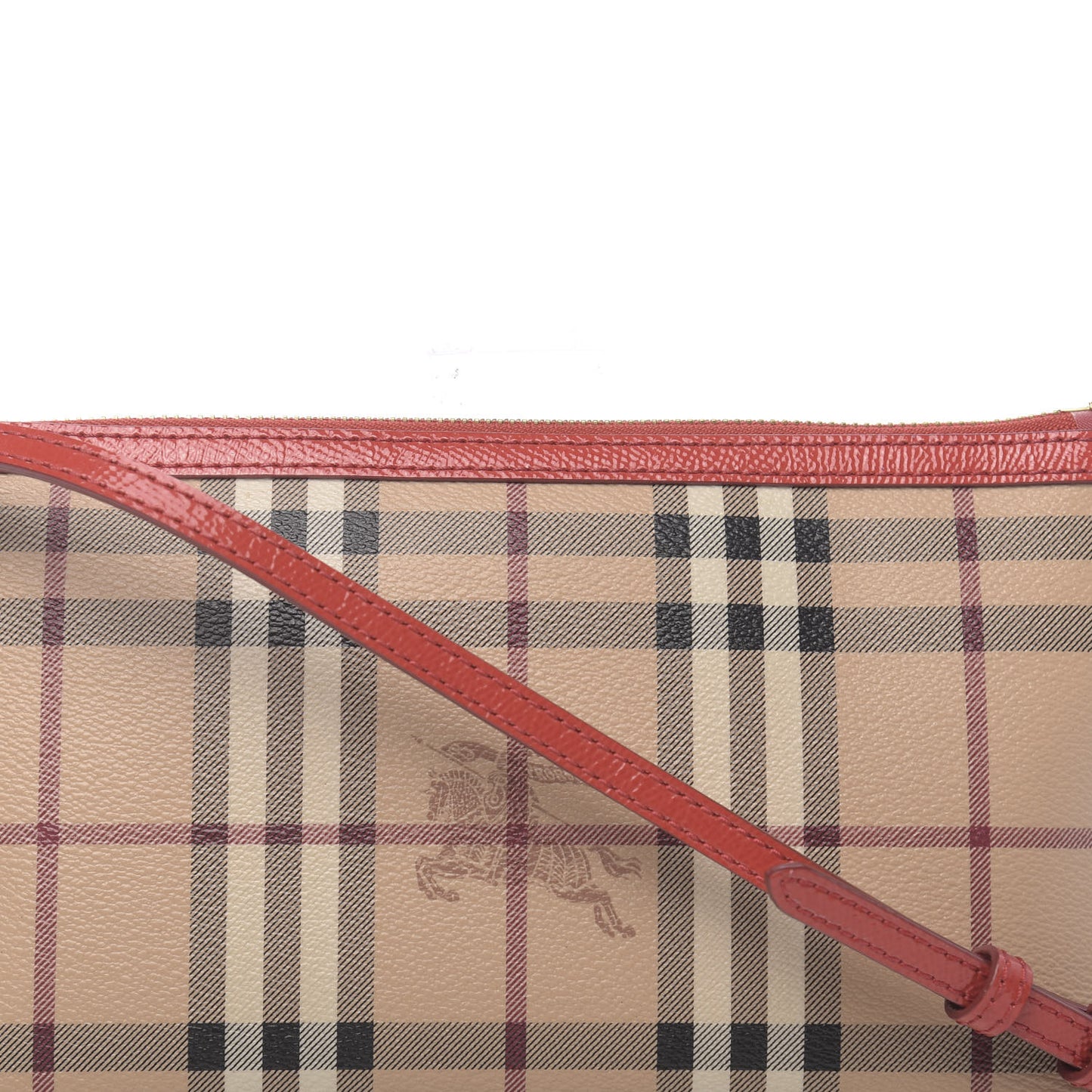 Haymarket Check Small Peyton Crossbody Clutch Bag Red