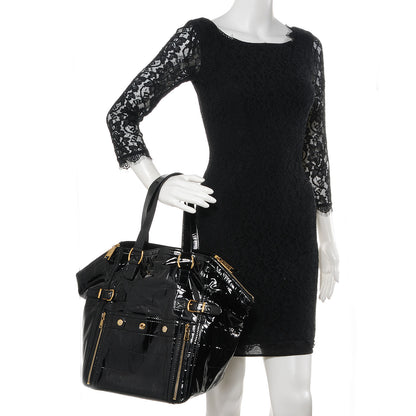Saint Laurent Patent Crocodile Embossed Medium Downtown Tote 2 of 9