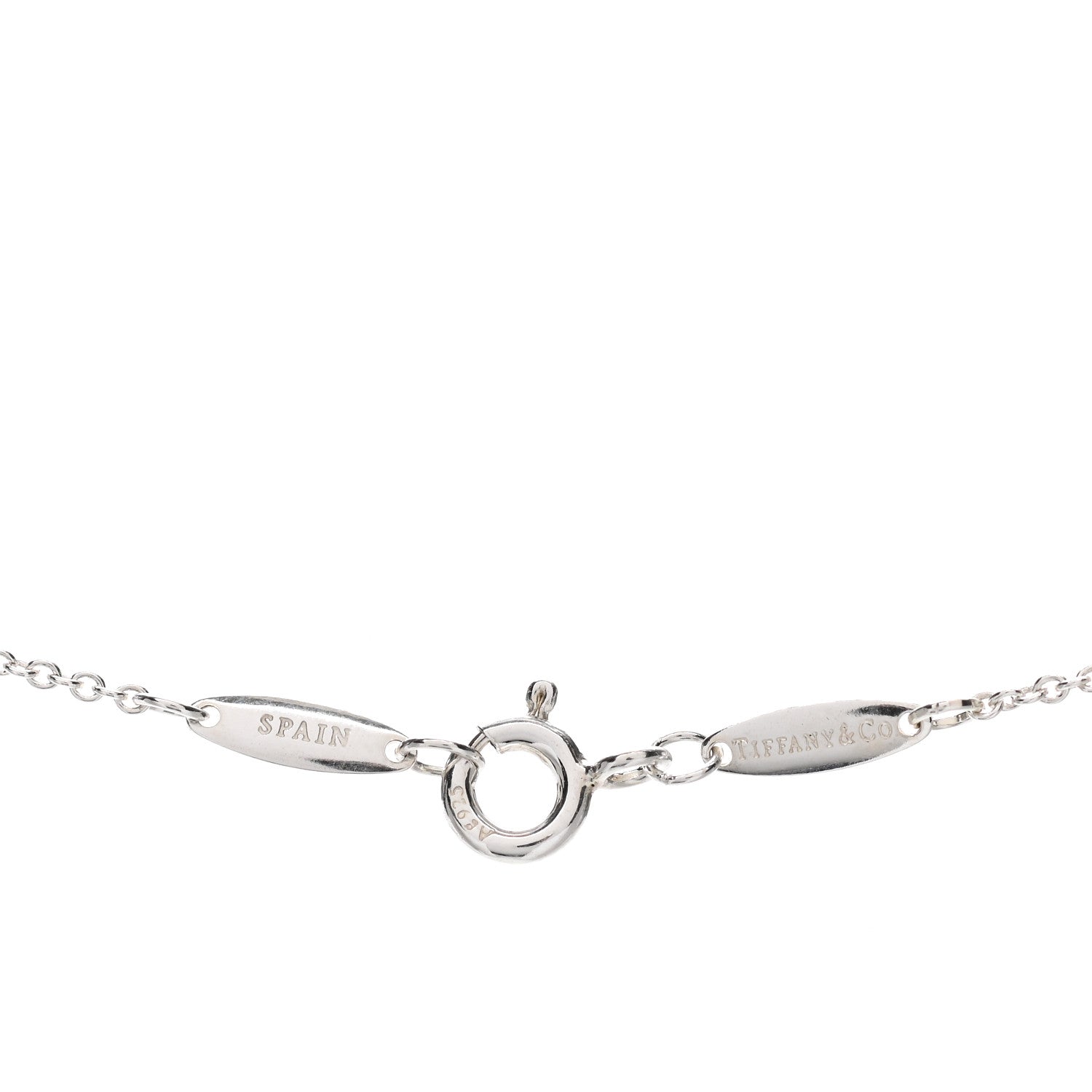 Tiffany Sterling Silver 9mm Elsa Peretti Bean Pendant Necklace 4 of 5