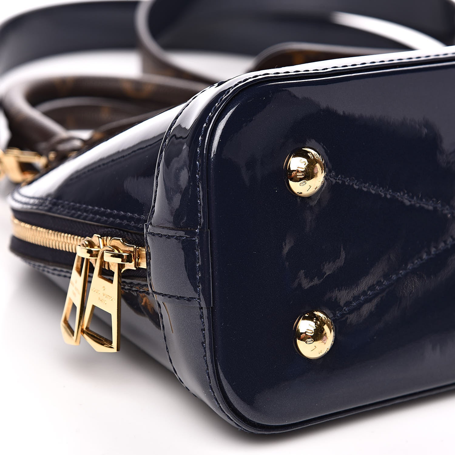 Louis Vuitton Patent Monogram Alma BB Marine 7 of 9