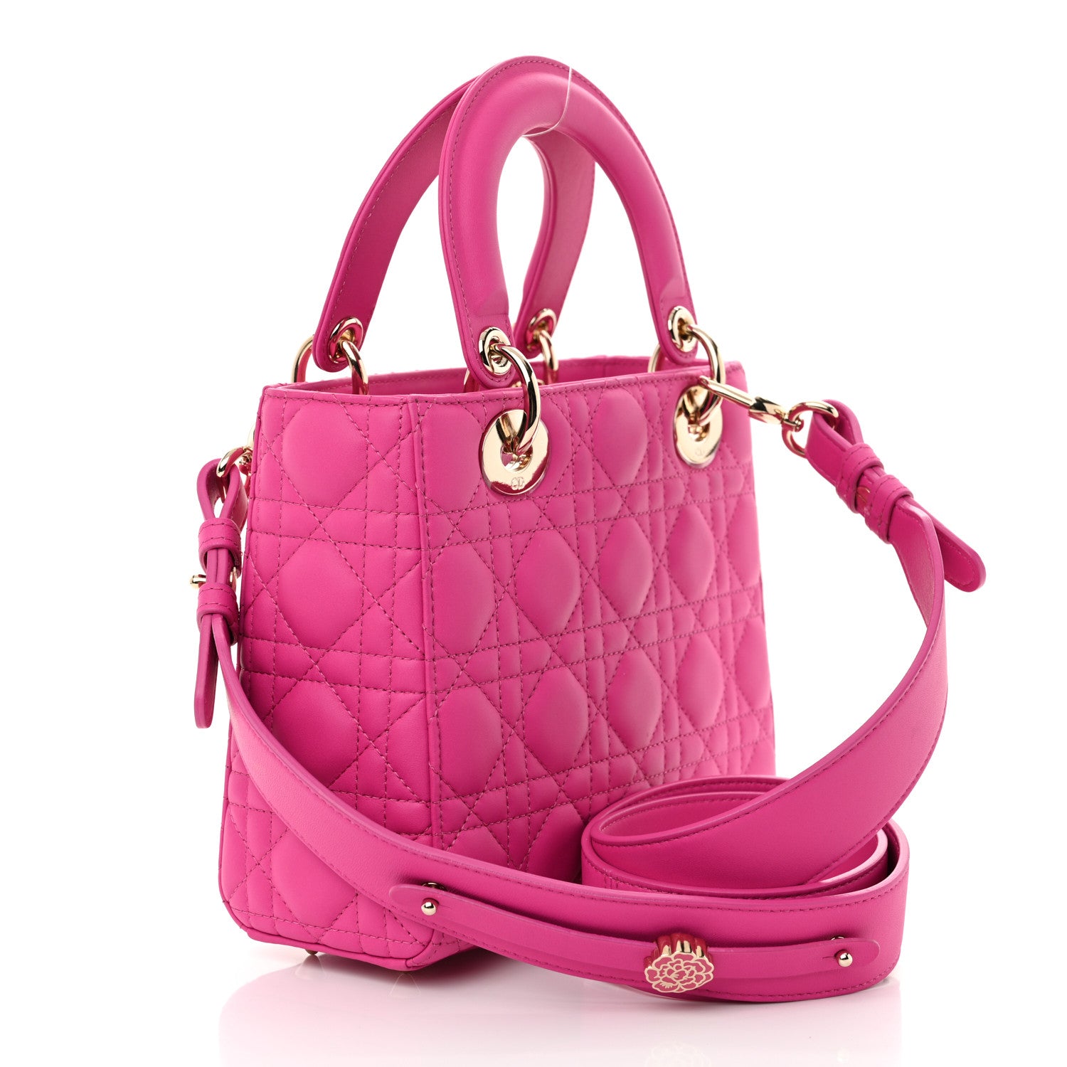 Christian Dior Lambskin Cannage Small My ABCDior Lady Dior Rani Pink 3 of 10