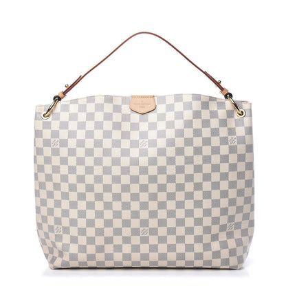 Louis Vuitton Damier Azur Graceful MM Rose Ballerine 1 of 9