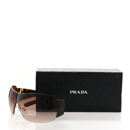 Prada Rimless Shield Sunglasses SPR 22M Tortoise 7 of 7