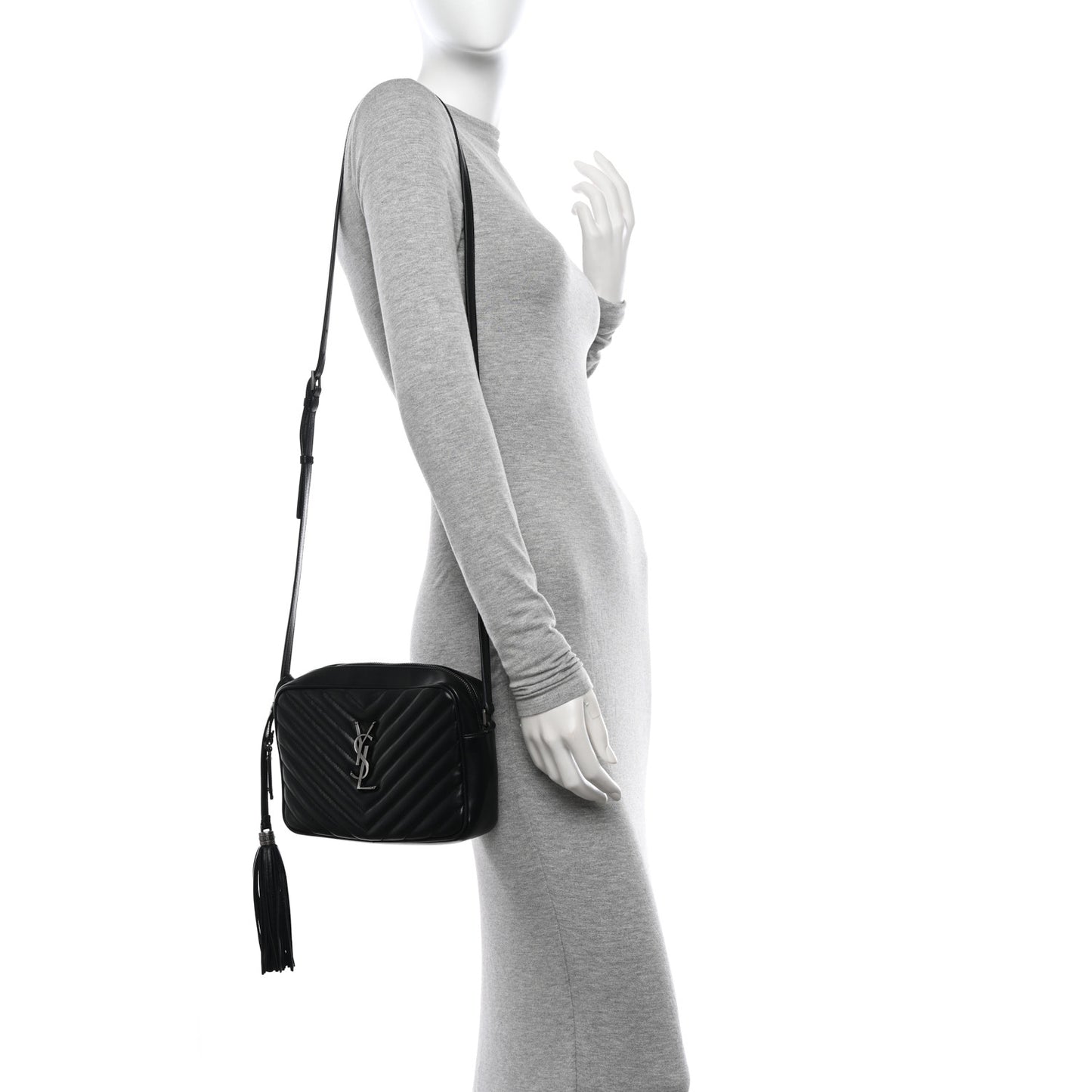 Calfskin Matelasse Monogram Lou Camera Bag Black