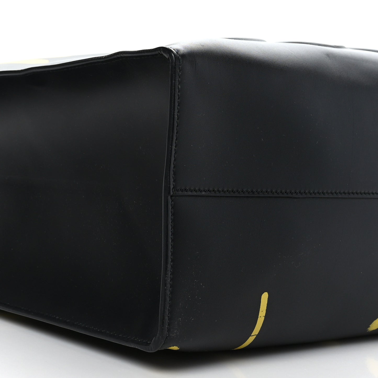 Calfskin GucciGhost Real Large XL Tote Black Yellow