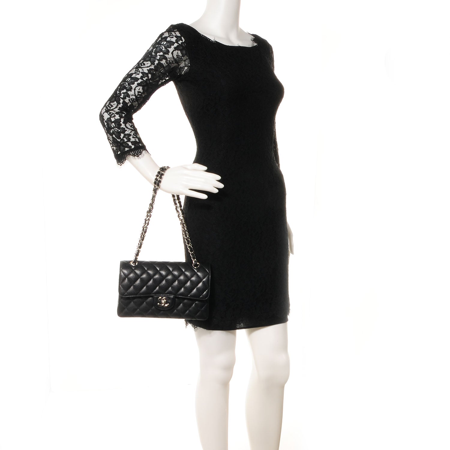 Chanel Caviar Quilted Small Double Flap Black 2 of 8
