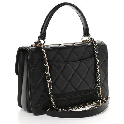 Chanel Lambskin Quilted Small Trendy CC Dual Handle Flap Bag Black 3 of 10