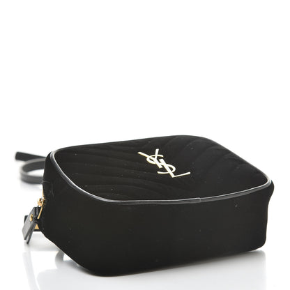 Saint Laurent Velour Matelasse Monogram Lou Belt Bag Black 4 of 10