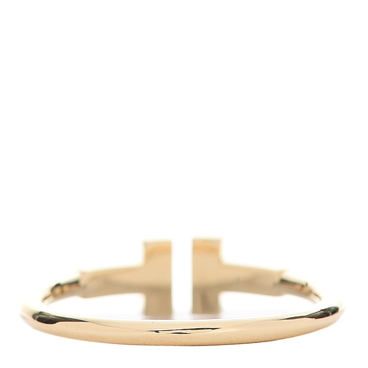 Tiffany 18K Yellow Gold Diamond T Wire Ring 57 8 4 of 6