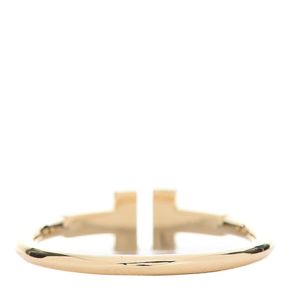 Tiffany 18K Yellow Gold Diamond T Wire Ring 57 8 4 of 6