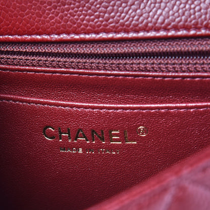 Chanel Caviar Quilted Mini Rectangular Flap Burgundy 6 of 8