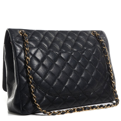 Chanel Caviar Quilted Maxi Double Flap Black 2 of 9