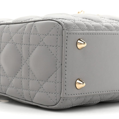 Christian Dior Lambskin Cannage Small My ABCDior Lady Dior Grey 9 of 9