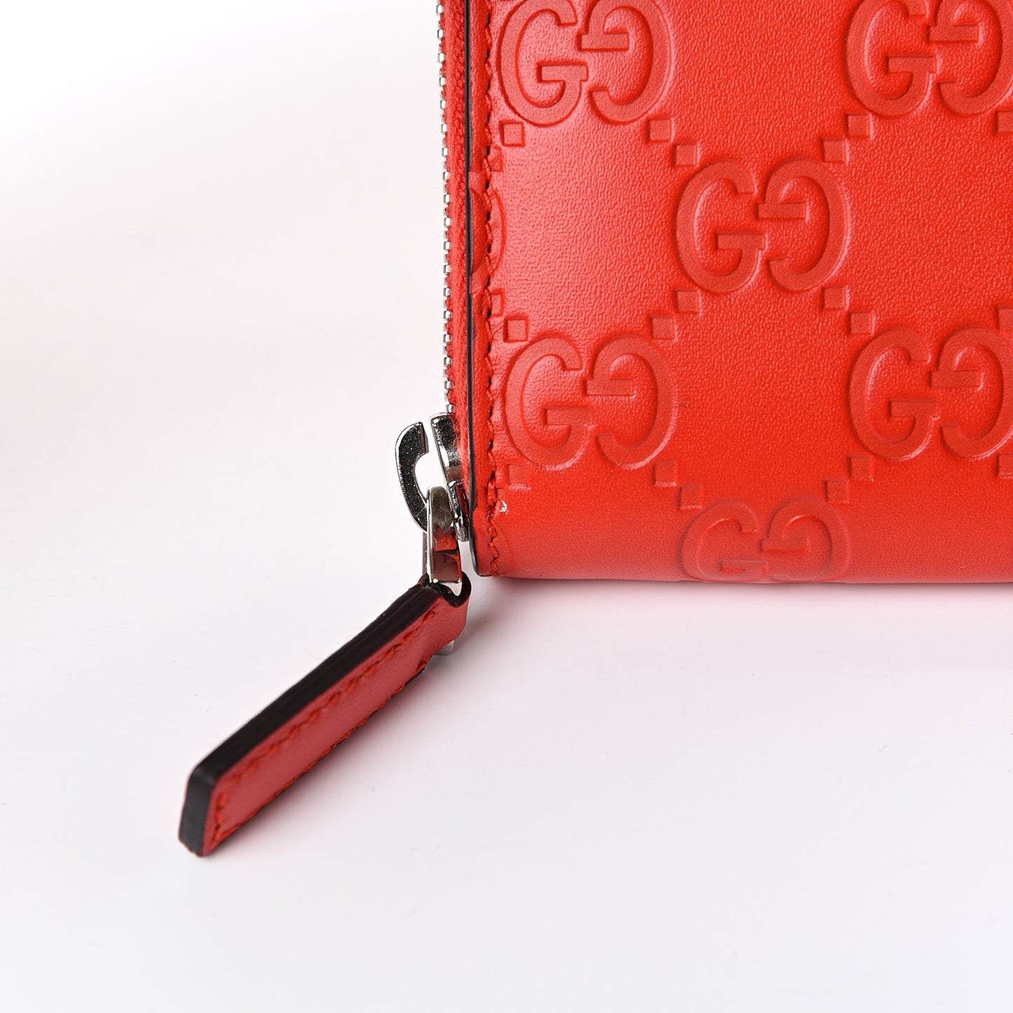 Guccissima Zip Around Card Case Sun Orange
