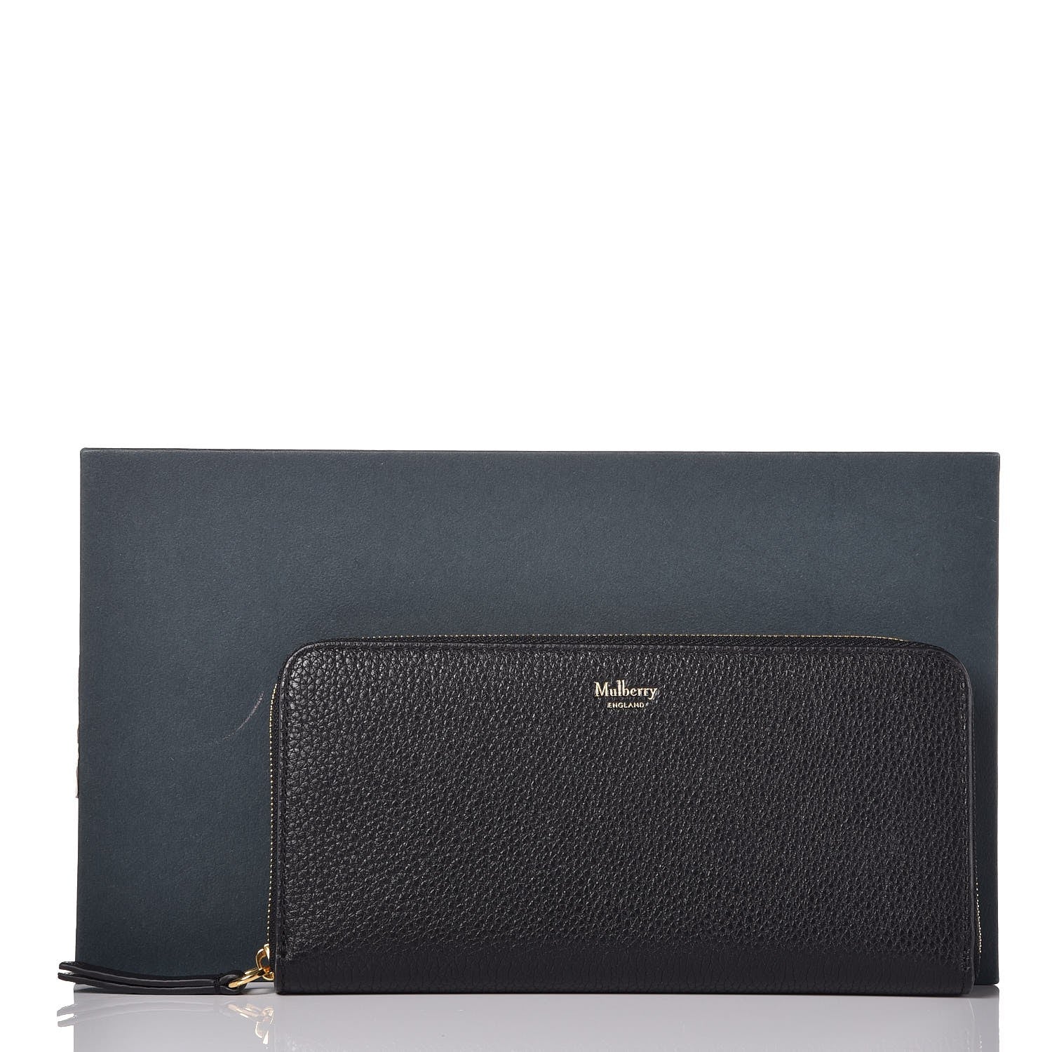 Mulberry Small Classic Grain Calfskin 12 Card Zip Around Wallet Black 7 of 7